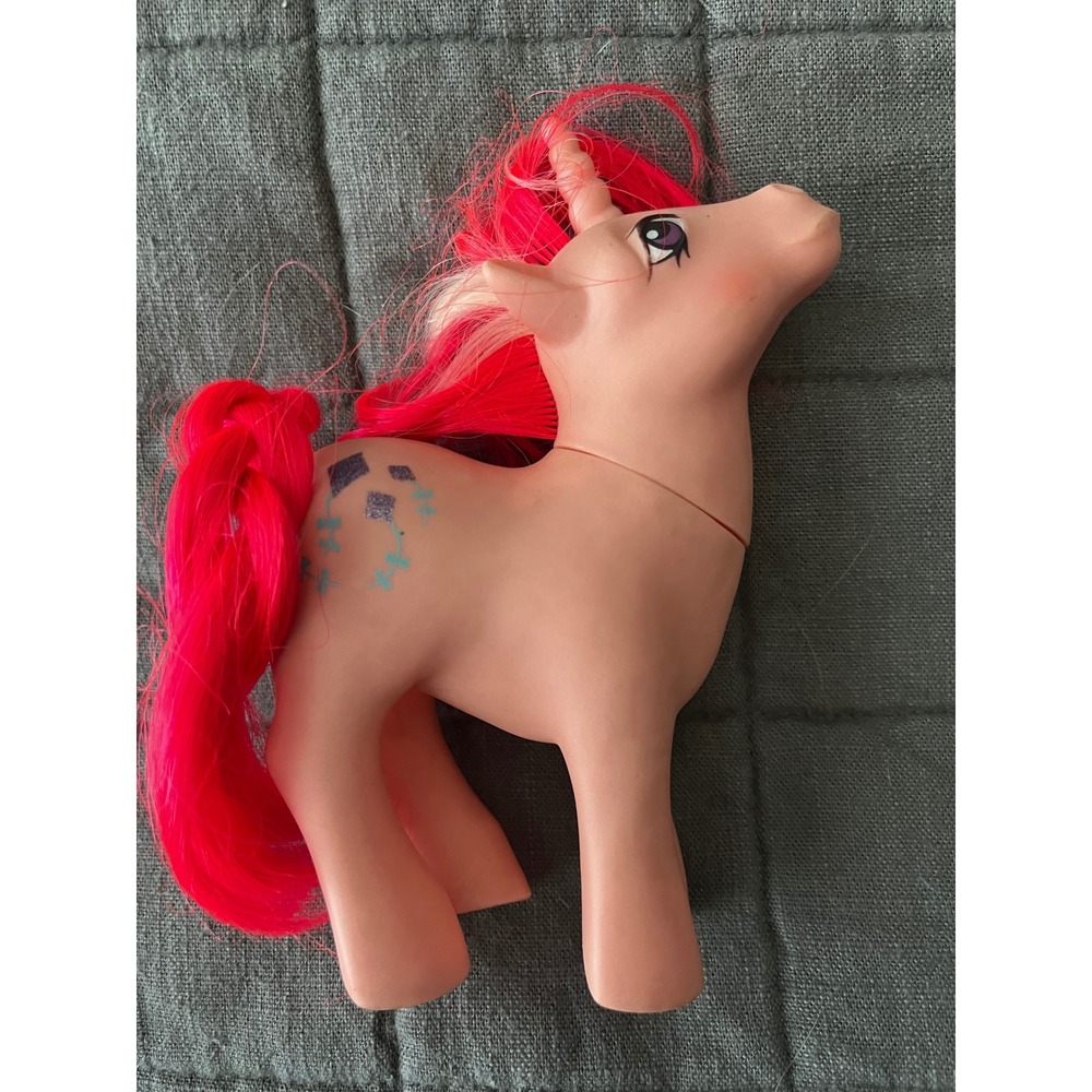 Vintage 1984 My Little Pony G1 Gusty Unicorn Pink Hair Hasbro Hong Kong Toy